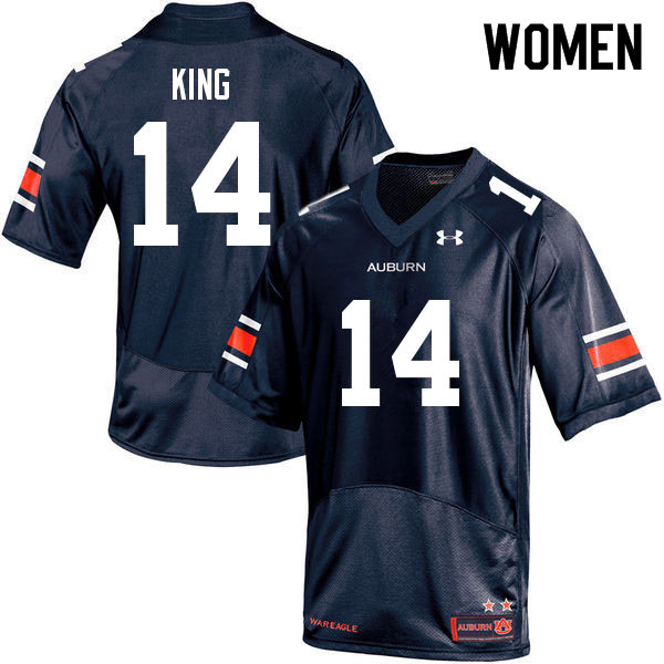 Women #14 Landen King Auburn Tigers College Football Jerseys Sale-Navy